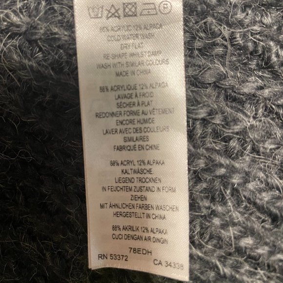 Cara Charcoal Grey Knit Blanket Scarf/Cape - Picture 7 of 7